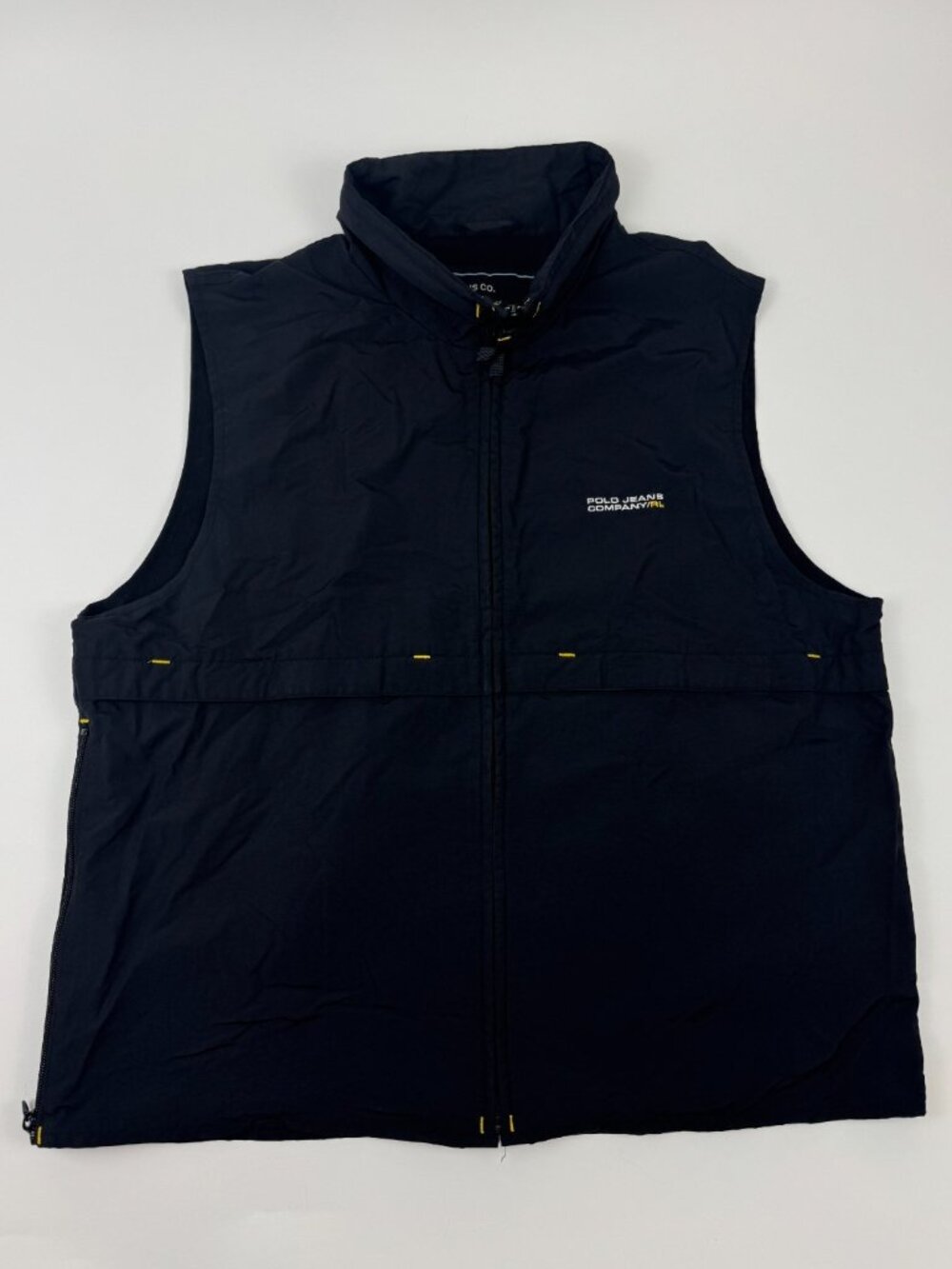 RL Polo Jeans Company ZipUp Vest Sz M Nylon Rare Y2K Vintage Ralph Lauren Hiking